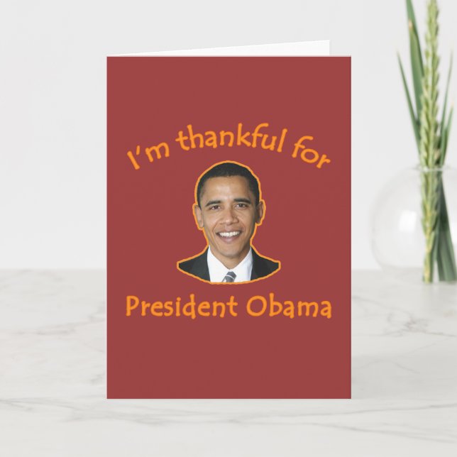 Carte Remerciements pour les T-shirts du président Obama (Devant)