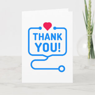Carte Remerciements   Stethoscope cardiaque