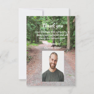 Carte Remerciements Sympathie Randonnée Marche Forêt Nat