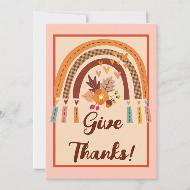 Carte Remerciez Automne Rainbow Fall Texte (Devant)