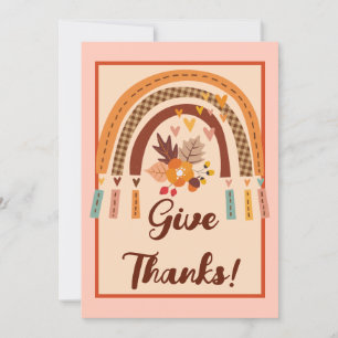 Carte Remerciez Automne Rainbow Fall Texte