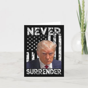 Carte Remettre Trump Mug Shot 2024 - Drapeau américain f