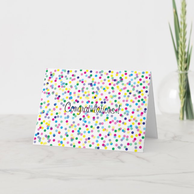 Carte Remise de Confetti Félicats (Devant)
