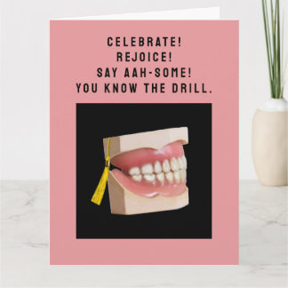 Carte Remise de diplôme école dentaire Félicitations den