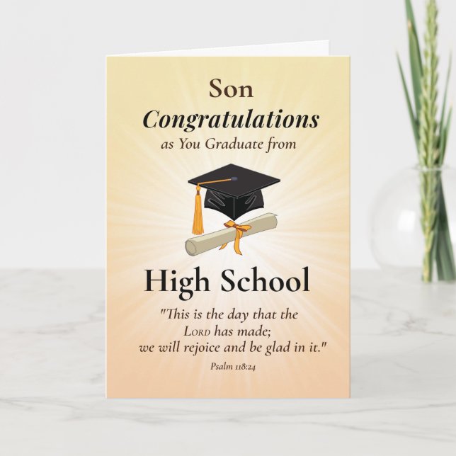 Carte Remise des diplômes de l'école secondaire religieu (Devant)