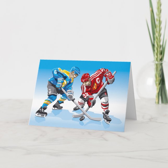 Carte Remise en jeu de joueur de hockey de glace de (Devant)