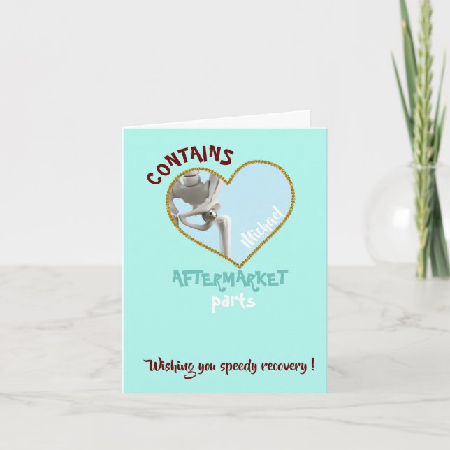 Carte remplacement de la hanche humour total cadeau de c (Devant)