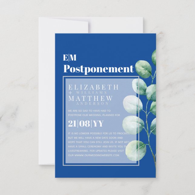 Carte Remplacement Éucalyptus Verdure Changement de plan (Devant)