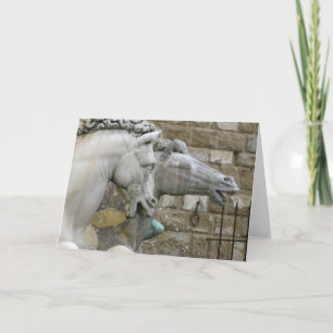 Carte Renaissance Equestrian Statue blanche