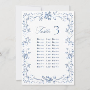 Carte Renaissance Ornate Dusty Blue Seating Chart