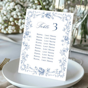 Carte Renaissance Ornate Mariage Seating Chart