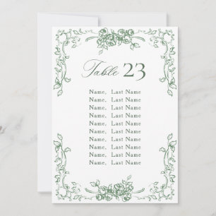 Carte Renaissance Ornate Sage Green