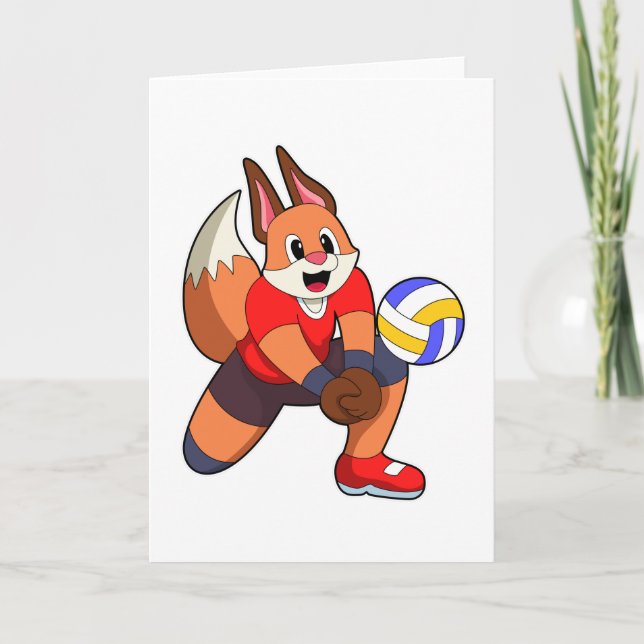 Carte Renard au volleyball (Devant)