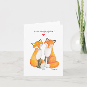 Carte Renard Couple Foxy Couple Love Anniversaire Valent