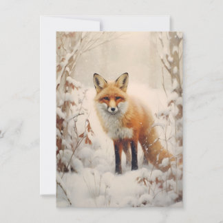 Carte Renard dans la neige
