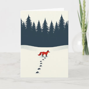 Carte Renard dans un Paysage Hivernal