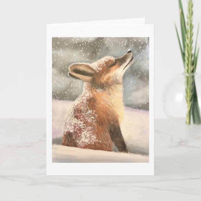 Carte Renard des neiges (Devant)