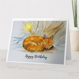 Carte Renard dormant (personnaliser)