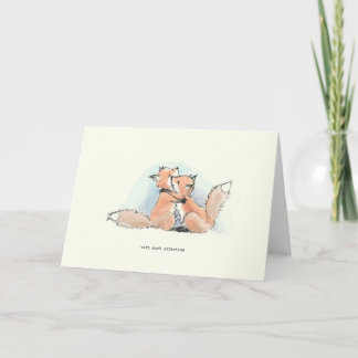 Carte Renards amoureux : Avec beaucoup d'affection