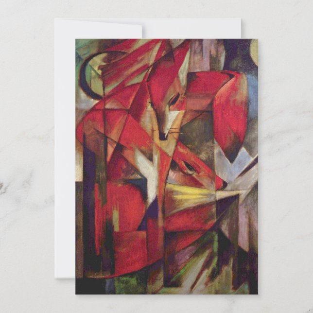 Carte Renards de Franz Marc, Cubism Abstrait Vintage (Devant)