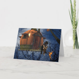 Carte Rencontre avec une créature mignonne d'Halloween