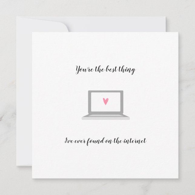 Carte Rencontre en ligne, la meilleure chose sur interne (Devant)