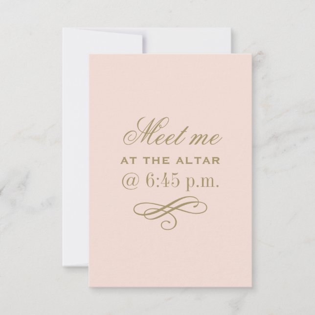 Carte Rencontrez-moi au Altar Blush et Antique Gold (Devant)