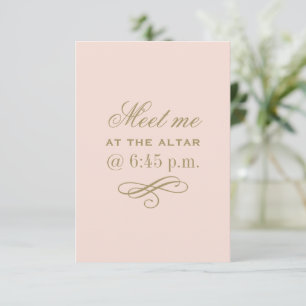 Carte Rencontrez-moi au Altar Blush et Antique Gold