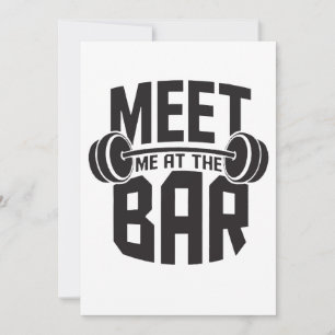 Carte Rencontrez-Moi Au Bar Poids Lifting Deadlift Dumbb