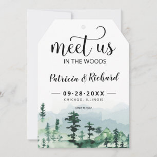 Carte Rencontrez-Nous Dans Les Bois Mariage Extérieur Éc
