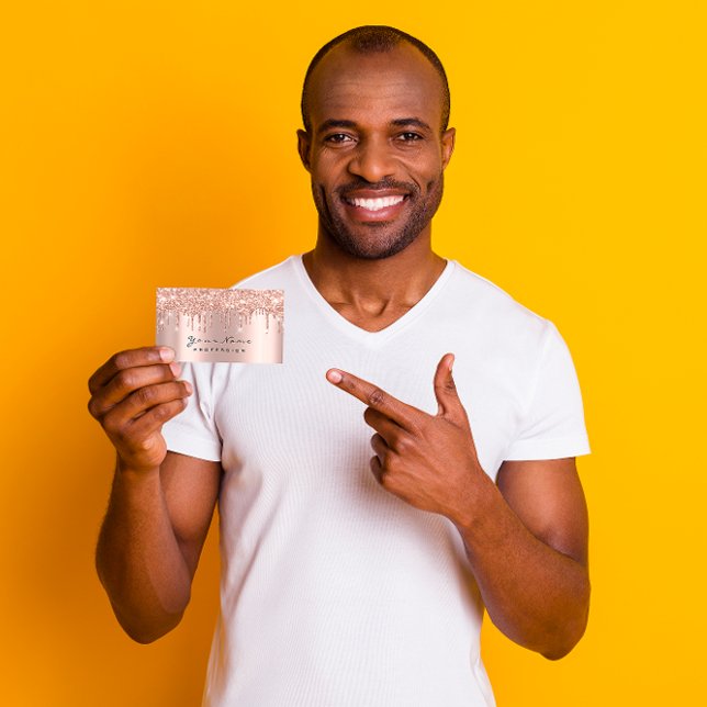 Carte Rendez-vous avec les gouttes de maquillage r (Makeup Pink Drips Sparky Waxing Appointment Card)