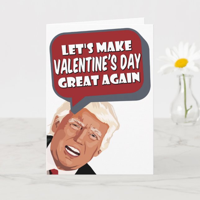 Carte Rendons la Saint-Valentin plus grande, Trump (Petite plante)