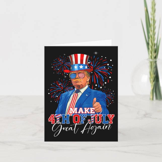 Carte Rendre 4 juillet grand à nouveau Patriotique Firew (Devant)