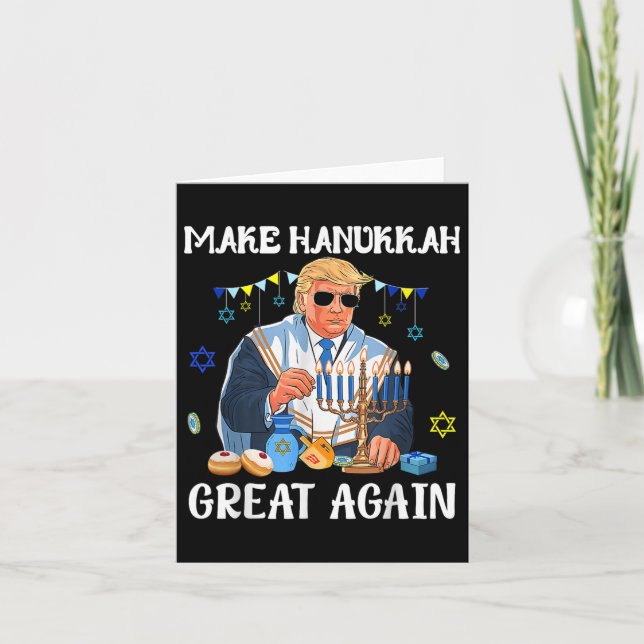 Carte Rendre à Hanoukka sa grandeur Trump juif laid (Devant)