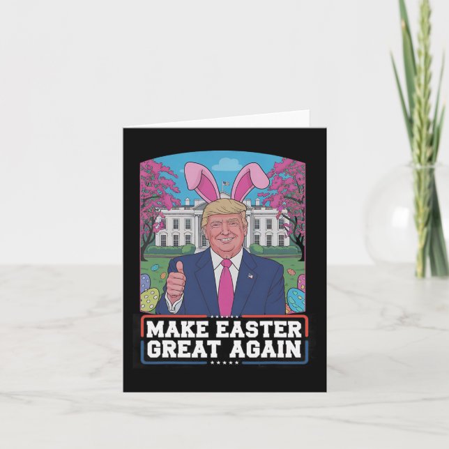 Carte Rendre la Pâques grande encore amusante Trump Bunn (Devant)