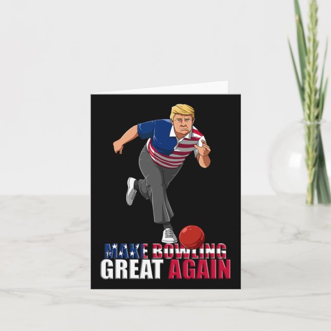 Carte Rendre le bowling super - Drôle Trump Bowling Gif (Devant)