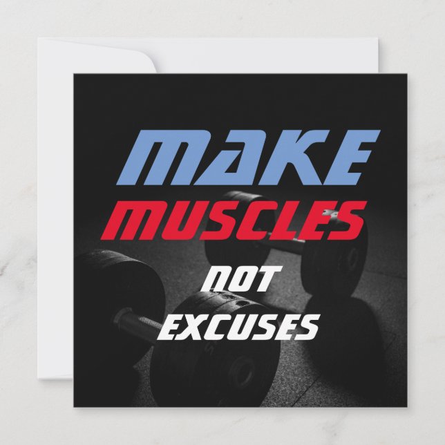 Carte Rendre les muscles Bodybuilding Fitness Motivation (Devant)