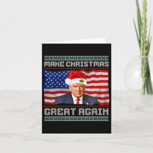 Carte Rendre Noël super à nouveau amusant Trump Xmas Sno
