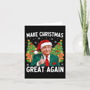 Carte Rendre Noël super à nouveau drôle Père Noël Trump