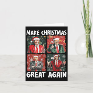 Carte Rendre Noël super à nouveau drôle Père Noël Trump 
