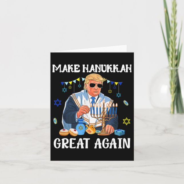 Carte Rendre sa grandeur à Hanoukka Trump Juif Ugly Chan (Devant)