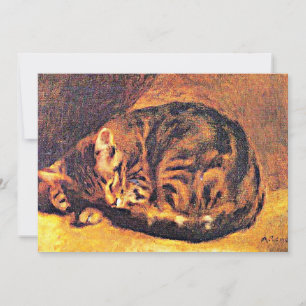 Carte Renoir : Chat couché
