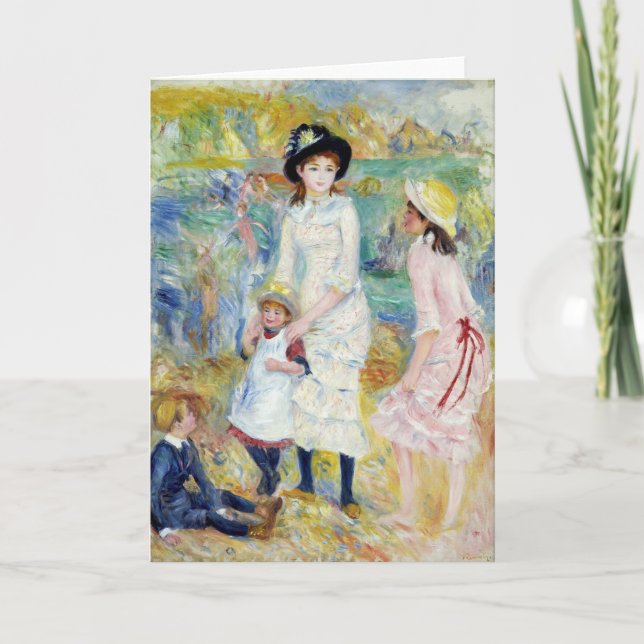 Carte Renoir - Enfants en bord de mer, Guernesey (Devant)