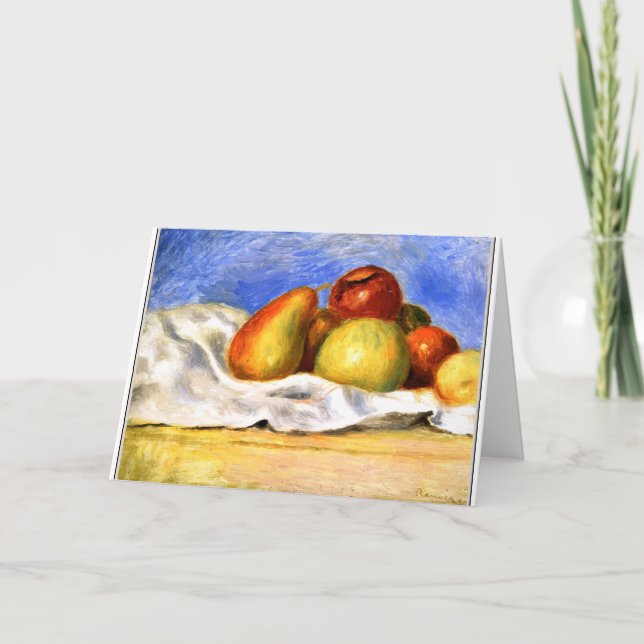 Carte Renoir - Vie morte avec pommes et poires (Devant)