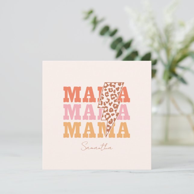 Carte Répétition Rustique "Mama" (Debout devant)