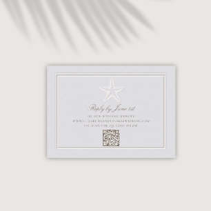 Carte Réponse du Mariage QR côtier de poisson étoilé emb