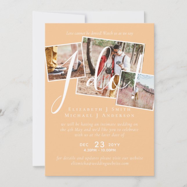 Carte Report mariage Changement de date Réception (Devant)