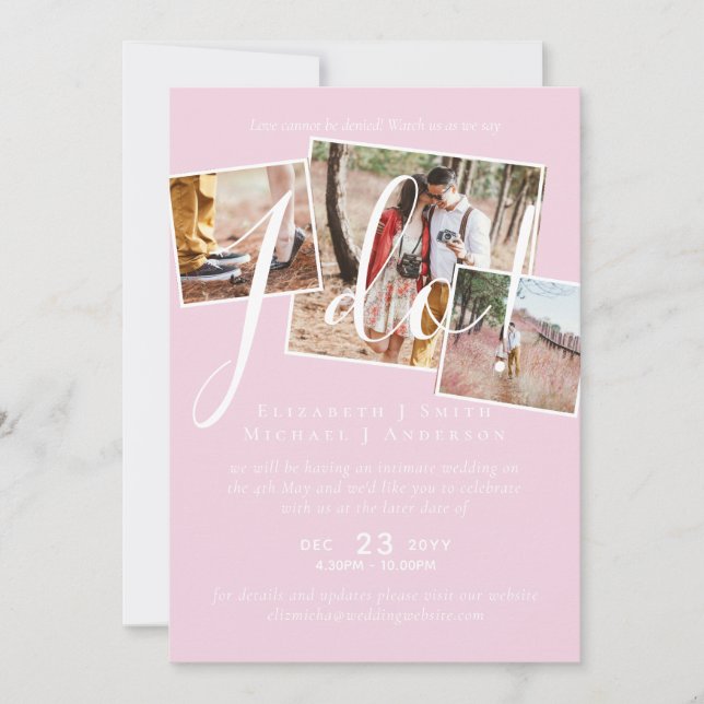 Carte Report mariage Changement de date Réception (Devant)