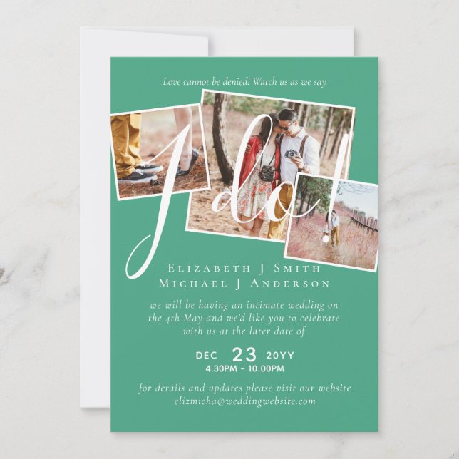 Carte Report mariage Changement de date Réception (Devant)