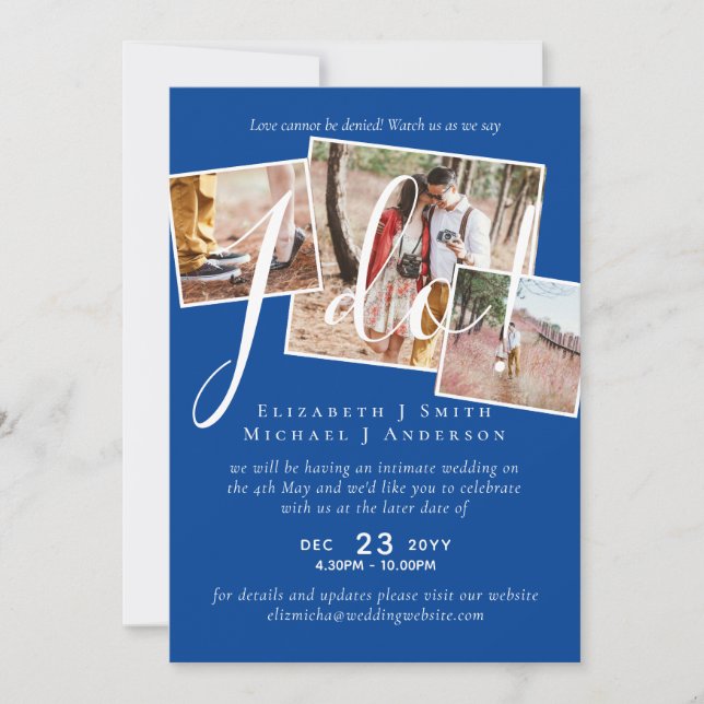 Carte Report mariage Changement de date Réception (Devant)